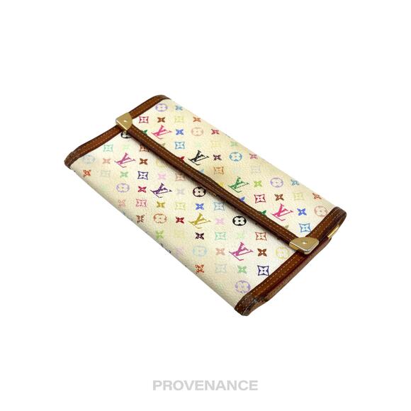 🔴 Louis Vuitton International Wallet - Monogram Multicolore White - Picture 3 of 10